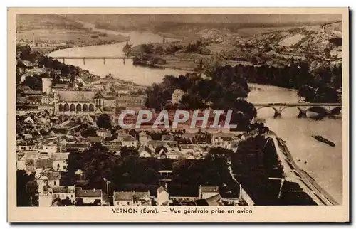 Cartes postales Vernon Vue Generale Prise en Avion