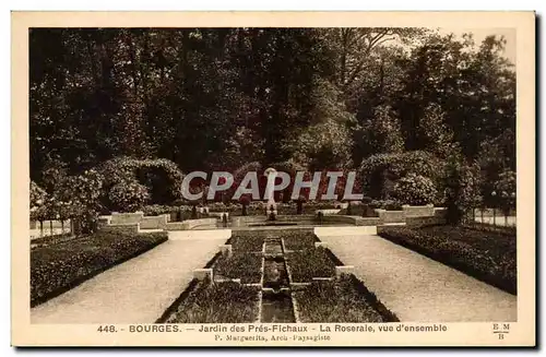 Cartes postales Bourges Jardin des Pres Fichaux La Roseraie Vue D&#39ensemble