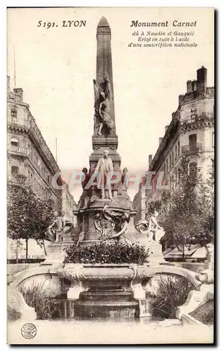 Ansichtskarte AK Lyon Monument Carnot Du A Naudin Et Gauquie