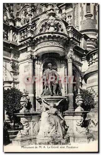 Ansichtskarte AK Le Benedictine Fecamp Monument de M A le Grand Aine Fondateur