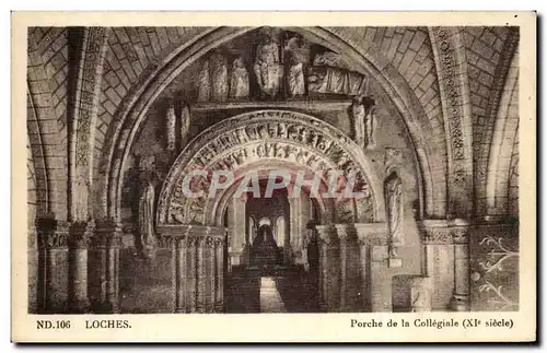 Ansichtskarte AK Loches Porche de la Collegiale