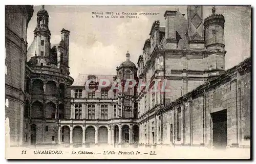 Cartes postales Chambord Le Chateau L&#39Aile Francois 1er