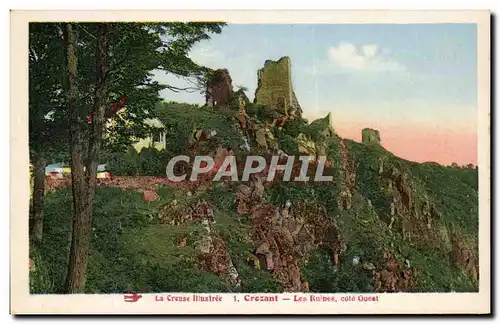 Cartes postales Crozant Les Ruines Cote Ouest