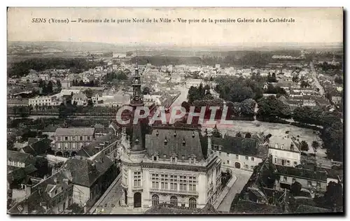 Cartes postales Sens Panorama de la Partie Nord de la Ville Vue Prise de la Premiere Galerie de la Cathedrale