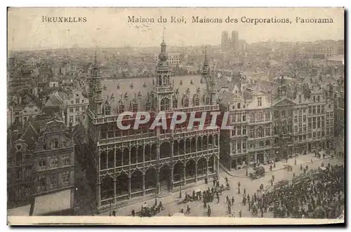 Cartes postales Bruxelles Maison du Roi Maisons des Corporations Panarama