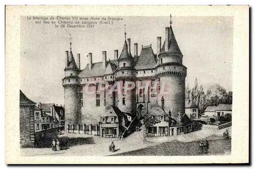 Cartes postales Le Mariage de Charles Vll avec Anne de bretagne eut lieu au Chateau de Langeais