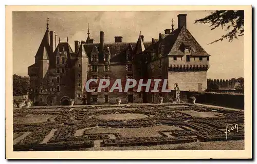 Cartes postales Langeais Facade Interieur du Chateau