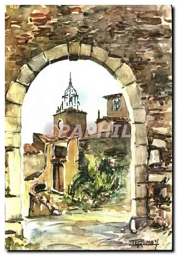 Ansichtskarte AK Les Aquarelles Pro Cote D&#39Azur Village Provencal