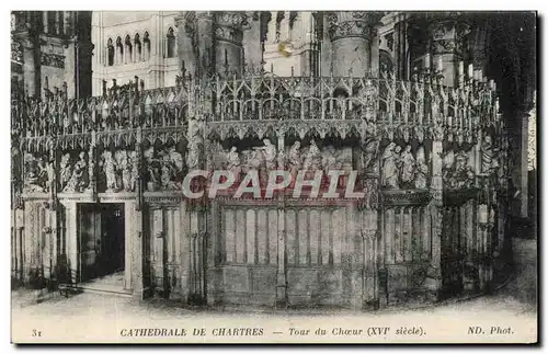 Cartes postales Cathedrale De Chartres Tour du Choeur