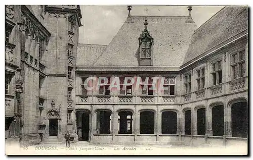 Ansichtskarte AK Bourges Palais Jacques Coeur Les Arcades