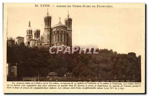 Cartes postales Lyon Abside De Notre Dame De Fourviere