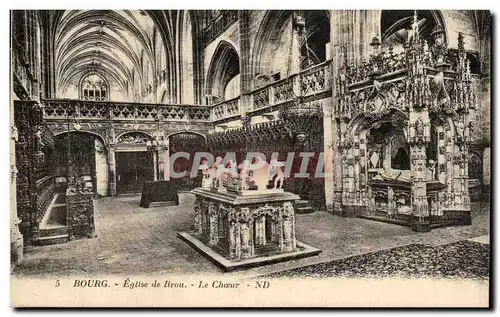 Cartes postales Bourg Eglise de Brou Le Choeur