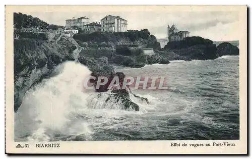 Ansichtskarte AK Biarritz Effet De Vagues Au Port Vieux