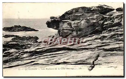 Ansichtskarte AK Quiberon Les Rochers De La Cote Sauvage