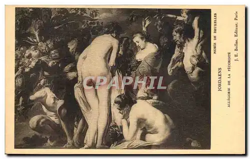 Ansichtskarte AK Musee De Bruxelles Jordaens Allegorie De La Fecondite