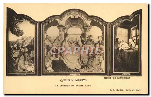 Cartes postales Quentin Metsys La Legende De Sainte Anne musee de Bruxelles