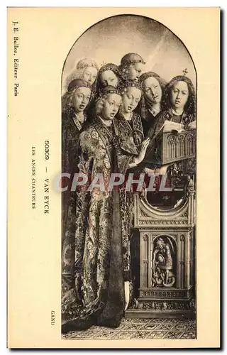 Cartes postales Van Eyck Les anges Chanteurs Gand