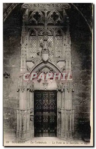 Cartes postales Bourges La Cathefrule La Porte de la Sacristice