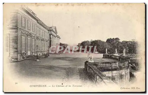 Ansichtskarte AK Compiegne Le Chateau et les Terrasses