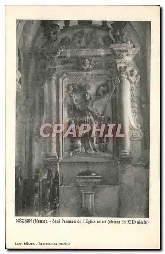 Cartes postales Mecrin Seul Panneau de l&#39Eglise intact