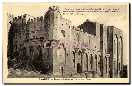 Cartes postales Avignon Facade Prinicipale du Palais des Papes