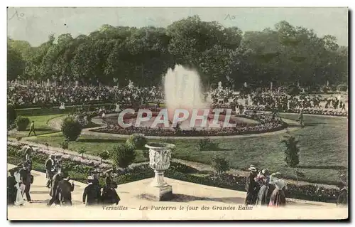 Cartes postales Versailles les parterres le Jour des Grandes Eaux