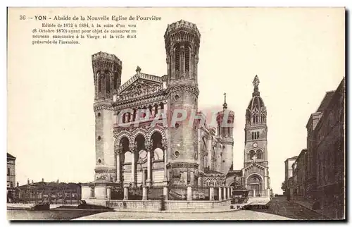 Cartes postales Lyon Abside de la Nouvelle Eglise de Fourviere