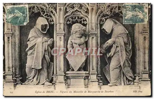 Ansichtskarte AK Eglise de Brou Figures de Mausolee de Marguerite de Bourbon