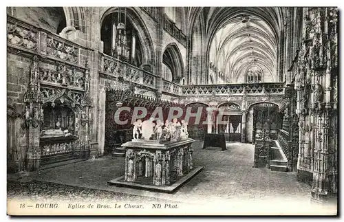 Cartes postales Bourg Eglise de Brou Le Choeur