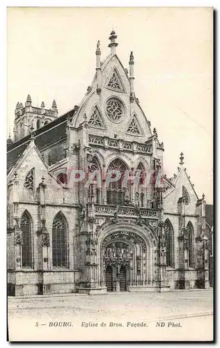 Cartes postales Bourg Eglise De Brou Facade