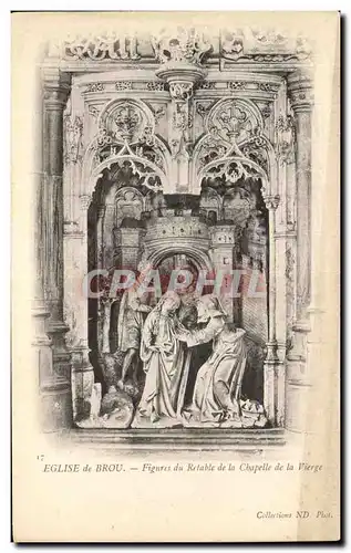 Ansichtskarte AK Eglise de Brou Figures du Retable de la Chapelle de la Vierge