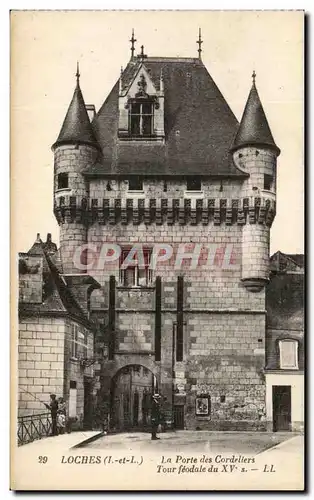 Ansichtskarte AK Loches La Porte des Cordeliers Tour Feodale du 15eme