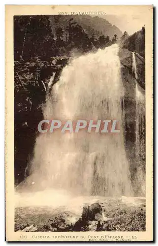 Ansichtskarte AK De Cauterets Cascade Superieure Du Pont D&#39Espagne