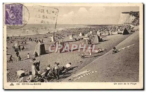 Cartes postales Mers les Bains Un coin de la Plage