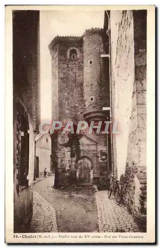 Cartes postales Cholet Vieille tour du Rue des Vieux Greniers