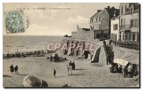 Ansichtskarte AK Le Portel La Descente a la Plage