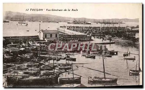 Ansichtskarte AK Toulon Vue Generale de la Rade Bateaux