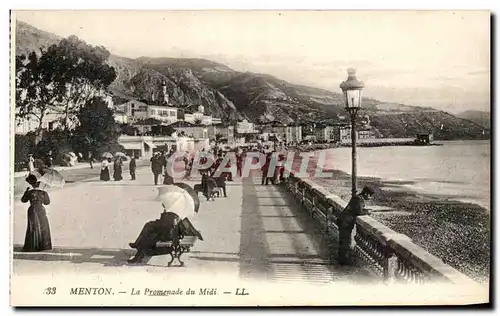 Cartes postales Menton La Promenade du Midi