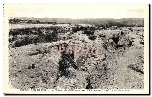 Cartes postales Chemin des Dames Le plateau de Californie Militaria Tranchees