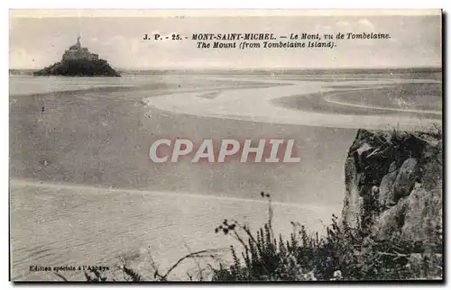 Cartes postales Mont Saint Michel Le Mont vu de Tombelaine