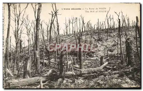 Cartes postales L&#39Aisne devastee Pinon la butte de Pinon Militaria