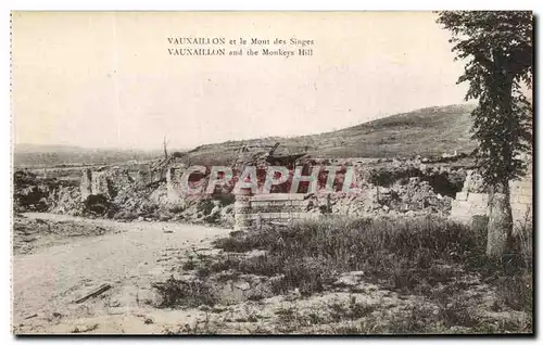 Ansichtskarte AK Vauxaillon et le Mont de Singes Militaria