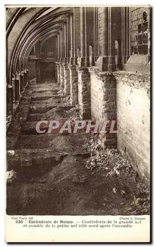 Ansichtskarte AK Cathedrale De Reims Contreforts De La Grande Nef Et Comble De La Petite nef