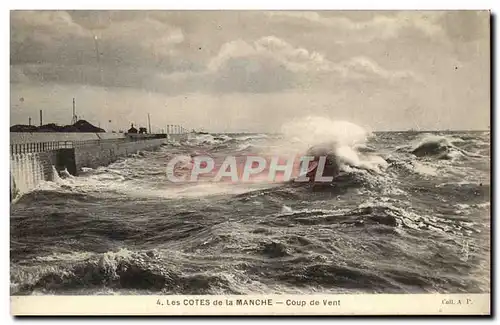 Cartes postales Les Cotes De La Manche Coup De Vent