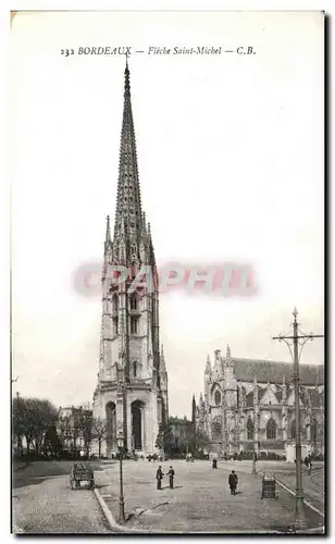 Cartes postales Bordeaux Fleche Saint Michel