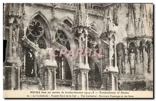 Cartes postales Reims Dans Ses Annees De Bombardements Militaria