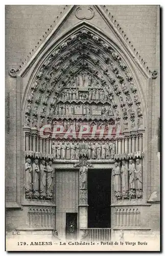 Ansichtskarte AK Amiens La Cathedrale Le Potail de La Vierge Doree