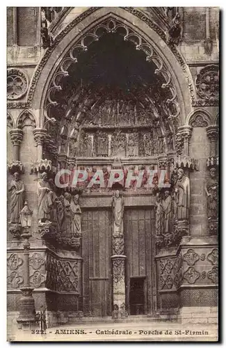 Cartes postales Amiens Cathedrale Porche De St Firmin