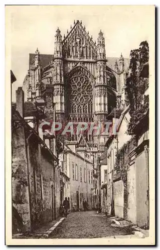 Ansichtskarte AK Beauvais Rue Feutrier Et Rosace De La Cathedrale