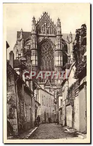 Cartes postales Beauvais Rue Feutrier Et Rosace De La Cathedrale